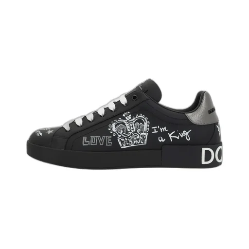 Graffiti Printed Low-Top Sneakers