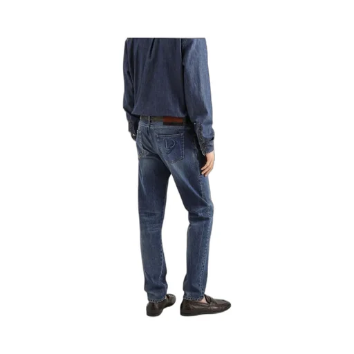 Logo Embroidered Slim-Fit Jeans