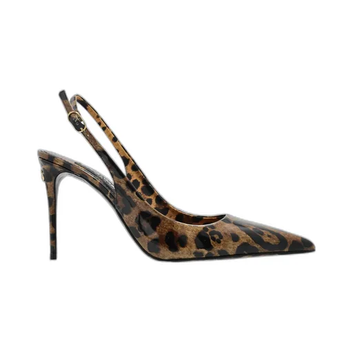 Leopard-Printed Slingback Pumps