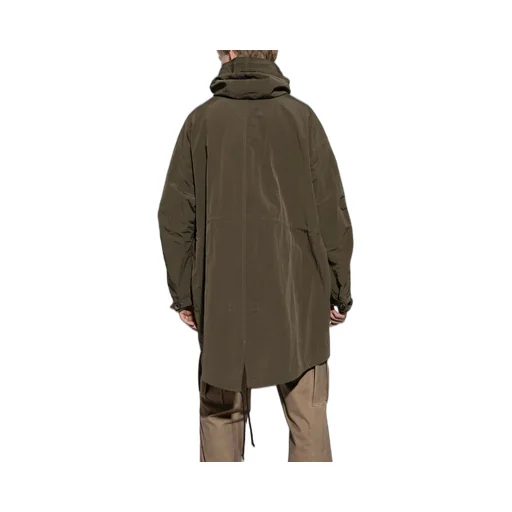 Logo Tag Drawstring Hooded Parka