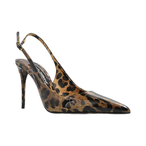 Leopard-Printed Slingback Pumps
