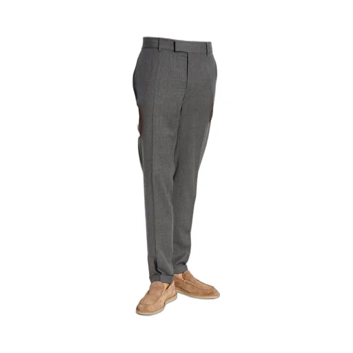 Pinstriped Turn-Up Cuff Trousers