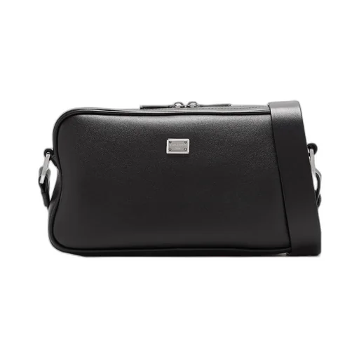 Logo Tag Zipped Messenger Bag