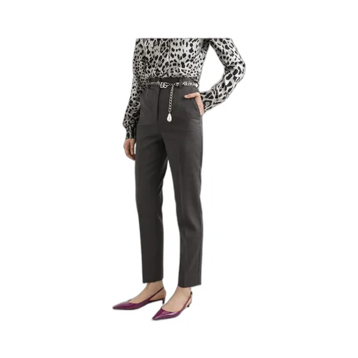 Pressed Crease Cropped Trousers