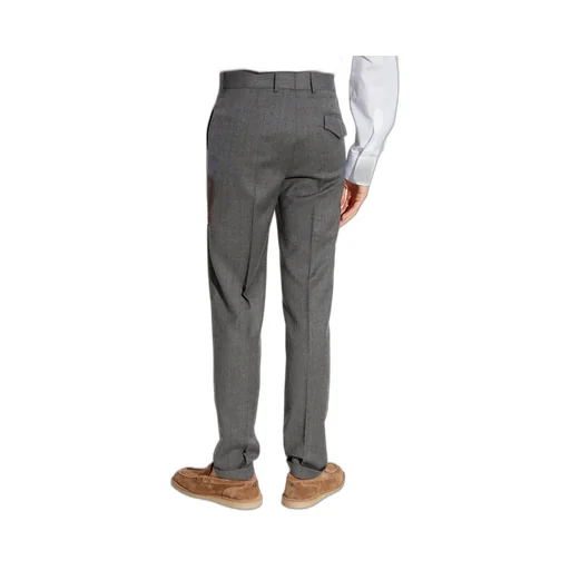 Pinstriped Turn-Up Cuff Trousers
