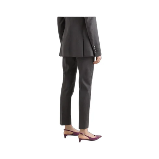 Pressed Crease Cropped Trousers