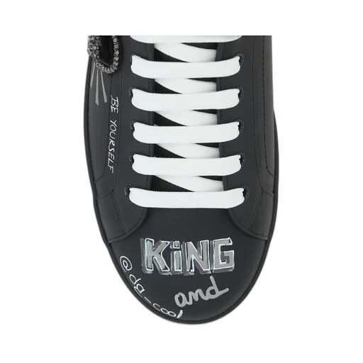 Graffiti Printed Low-Top Sneakers