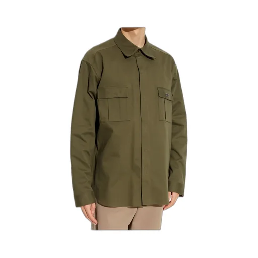 Logo Plaque Curved Hem Shirt