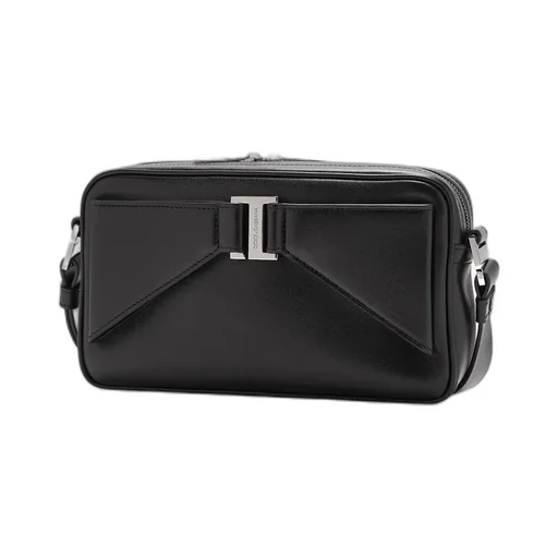 Logo Tag Zipped Messenger Bag