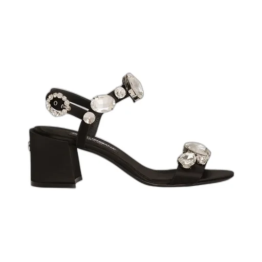 Gemstone Embellishment Heeled Sandals