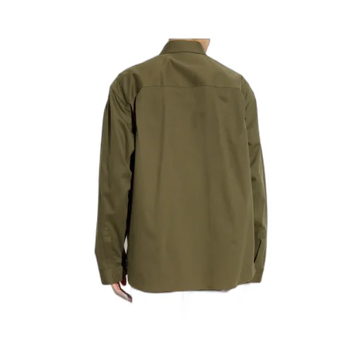 Logo Plaque Curved Hem Shirt