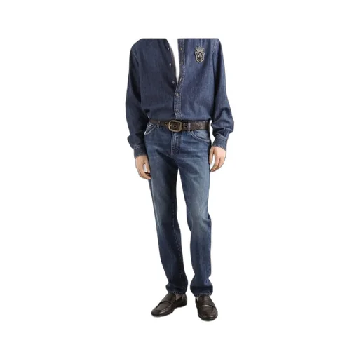Logo Embroidered Slim-Fit Jeans