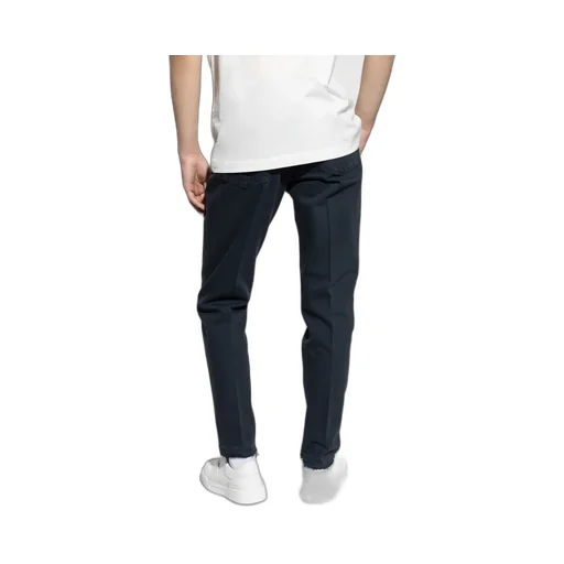 Logo Tag Frayed Hem Jeans