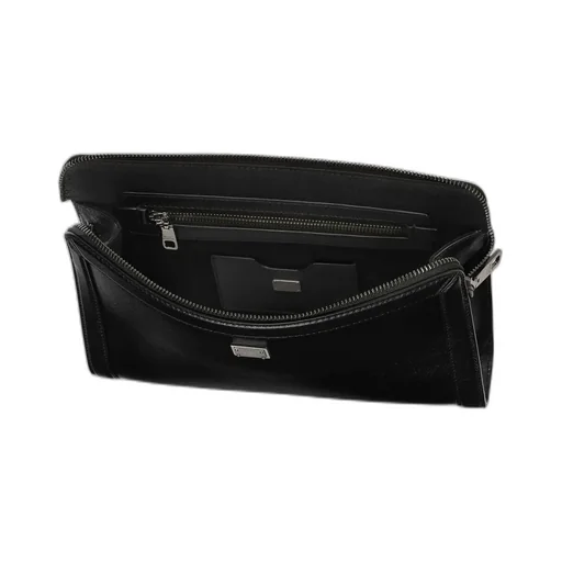 Logo Plaque Zipped Pouch