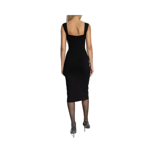Dg Logo Plaque Sleeveless Knitted Dress