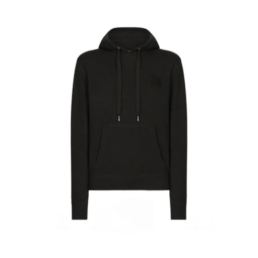 Logo Embroidered Drawstring Hoodie