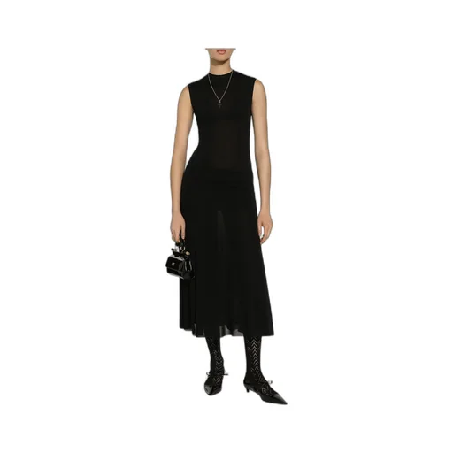 Sleeveless Jersey Calf-Length Dress