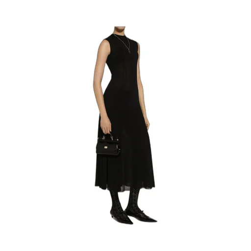 Sleeveless Jersey Calf-Length Dress