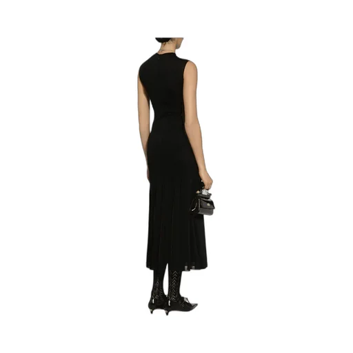Sleeveless Jersey Calf-Length Dress