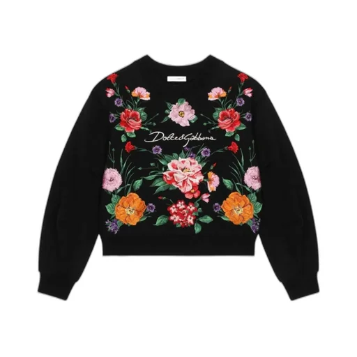 Floral Printed Crewneck Sweatshirt