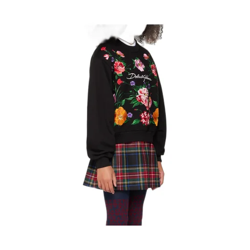 Floral Printed Crewneck Sweatshirt