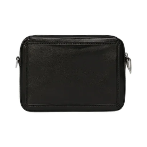 Logo Plaque Zipped Mini Messenger Bag