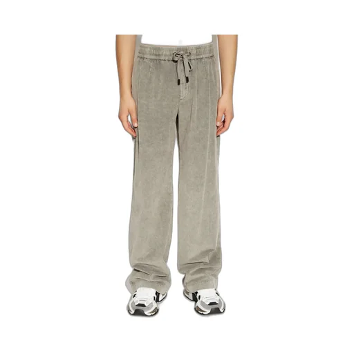 Logo Plaque Corduroy Trousers