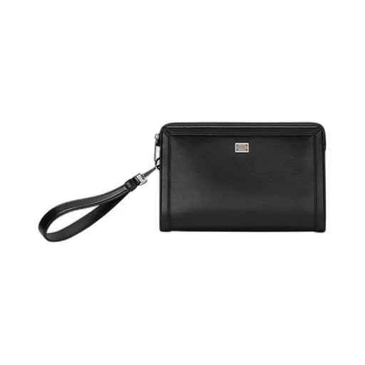 Logo Plaque Zipped Pouch