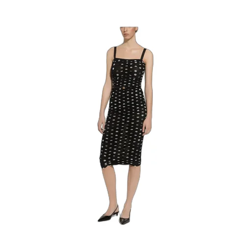 Square Neck Ruched Dress