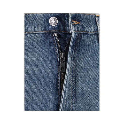 Logo Plaque Straight Leg Jeans