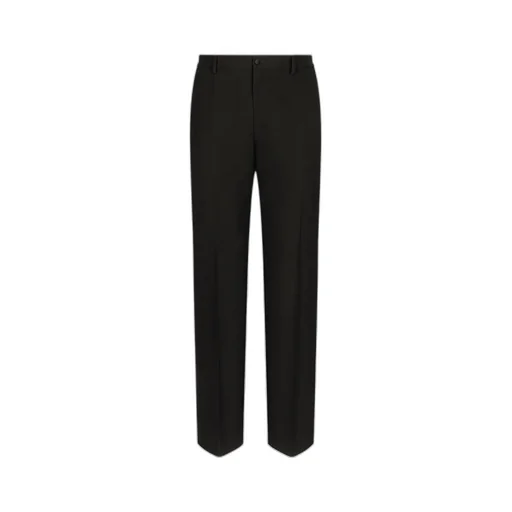 Virgin Wool Straight-Leg Trousers