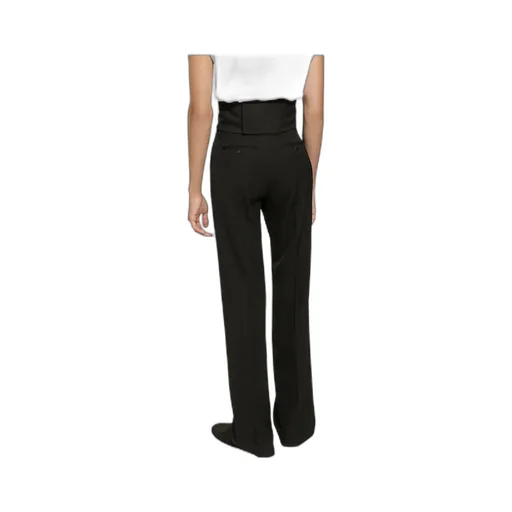 Virgin Wool Straight-Leg Trousers