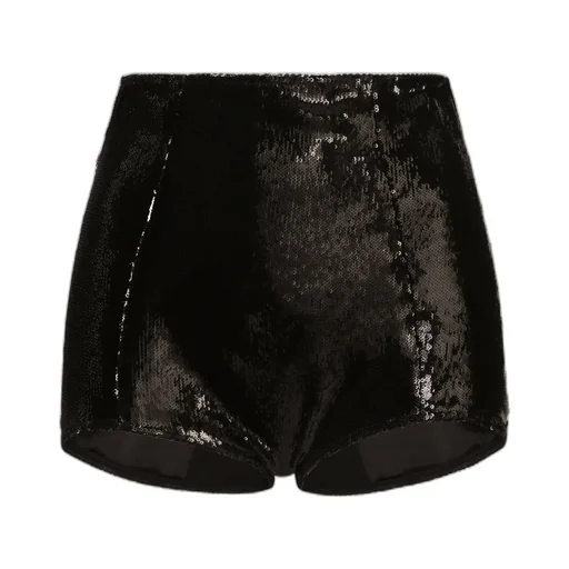 High-Rise Sequined Shorts