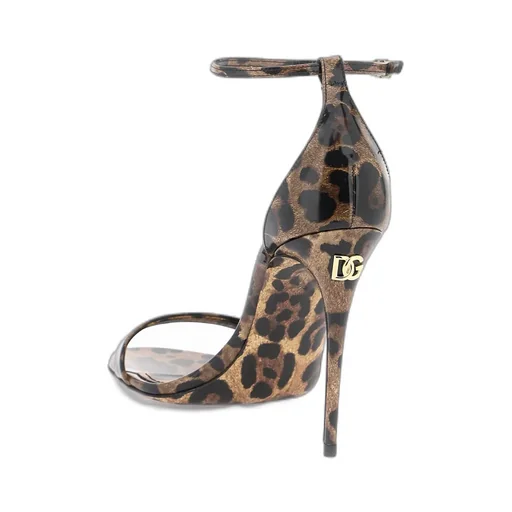 Leopard Printed Ankle Strap Sandals