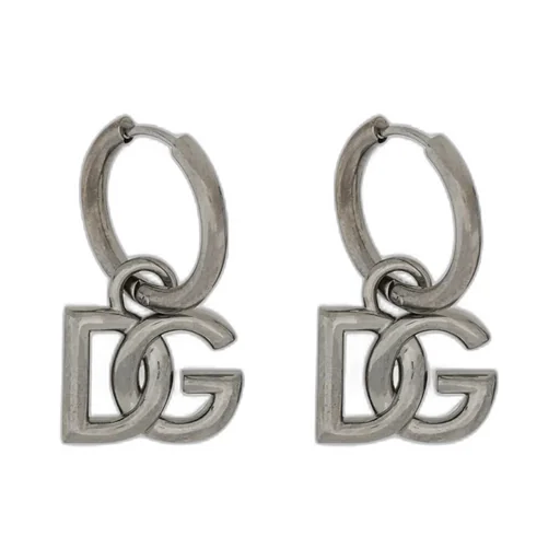 Dg Logo Pendant Hoop Earrings