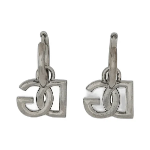 Dg Logo Pendant Hoop Earrings
