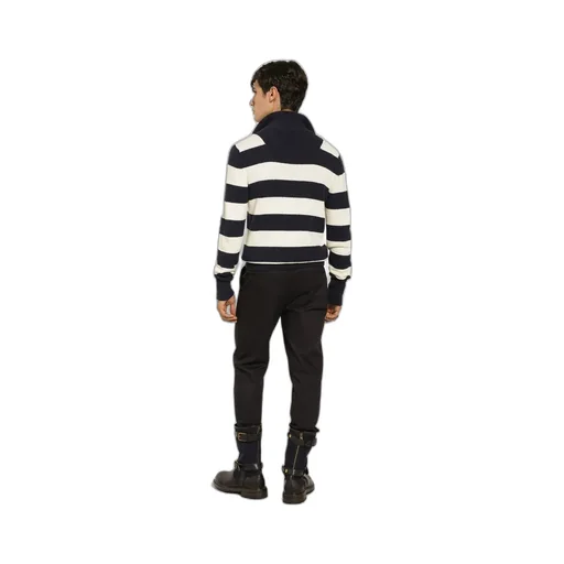 High Neck Half-Zip Knitted Jumper