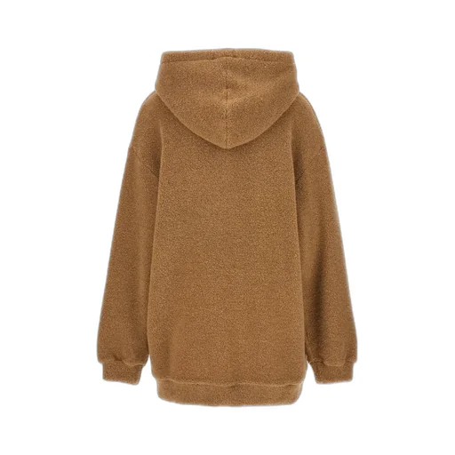 Logo Plaque Teddy-Effect Hoodie