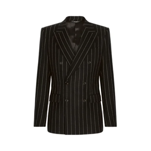 Striped Double-Breasted Blazer