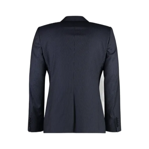 Pinstriped Double-Breasted Tailored Suit