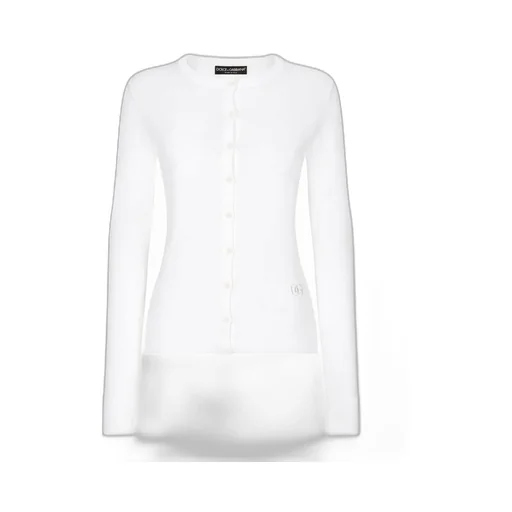 Dg Logo Embroidered Crewneck Cardigan