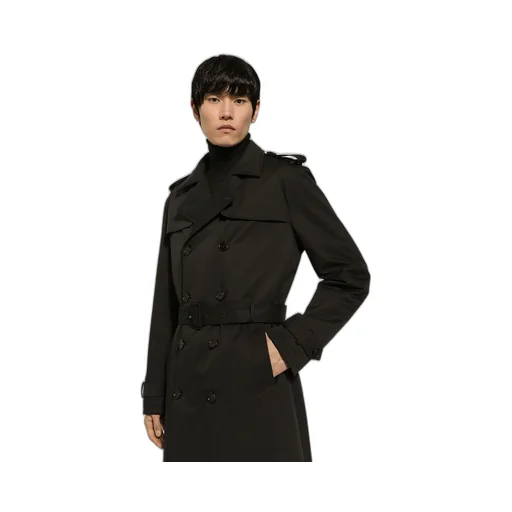 Belted Double-Breasted Trench Coat