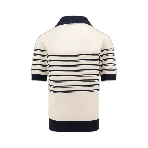 Logo Embroidered Knitted Polo Shirt