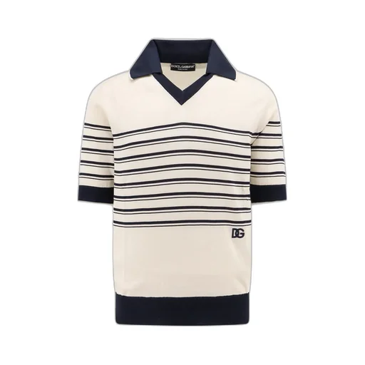 Logo Embroidered Knitted Polo Shirt