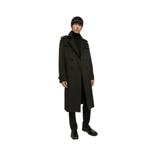 Belted Double-Breasted Trench Coat