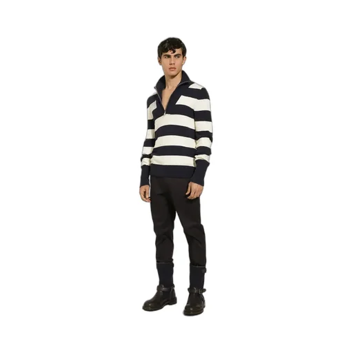 High Neck Half-Zip Knitted Jumper