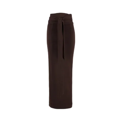 Belted Waist Maxi Skirt