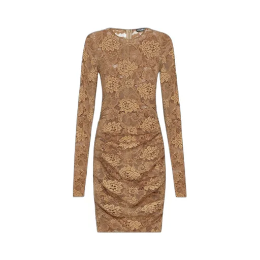 Lace Semi Sheer Mini Dress