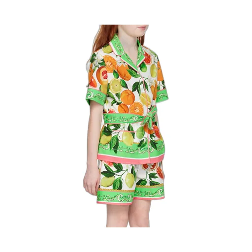 Lemon & Orange-Print Cotton Shirt