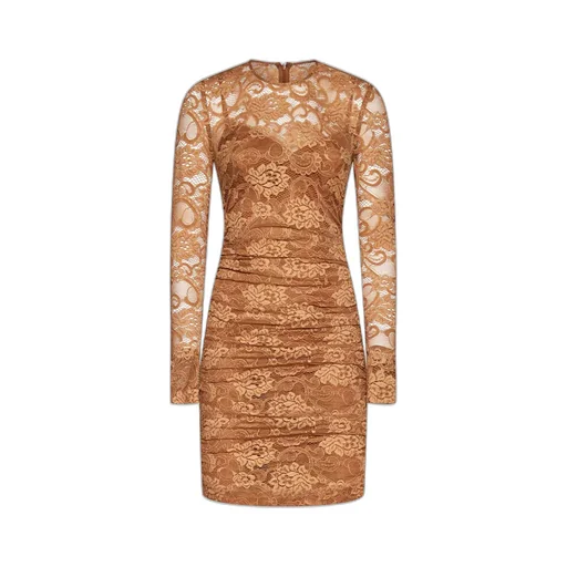 Lace Semi Sheer Mini Dress